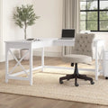 Bureau d'angle en L de 60 W pour bureau à domicile