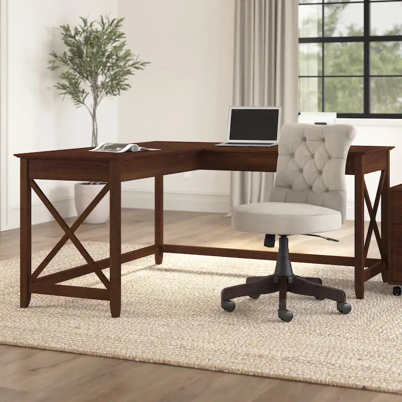Bureau d'angle en L de 60 W pour bureau à domicile
