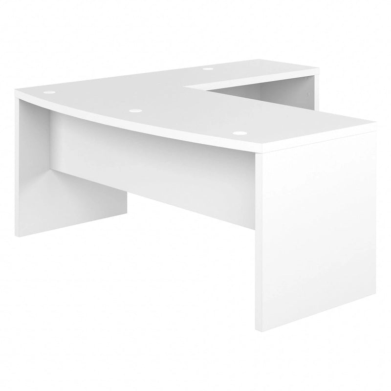 Bureau en L à façade incurvée 72W