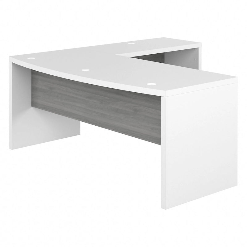 Bureau en L à façade incurvée 72W