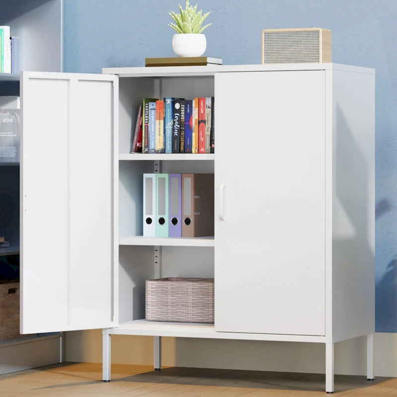Meuble de rangement métallique à 4 portes avec ventilation