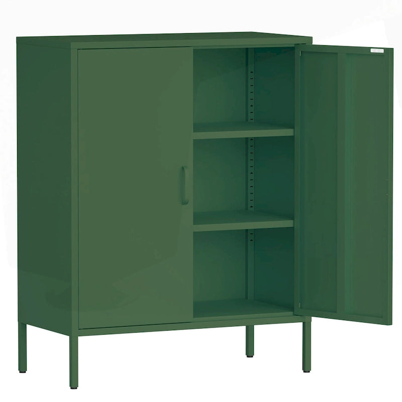 Meuble de rangement métallique à 4 portes avec ventilation