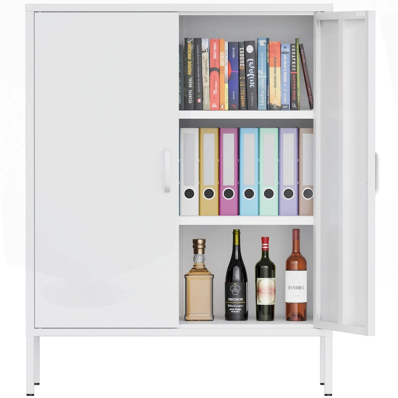 Meuble de rangement métallique à 4 portes avec ventilation