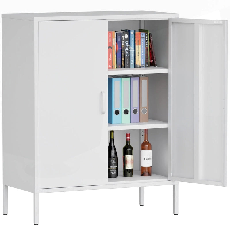 Meuble de rangement métallique à 4 portes avec ventilation