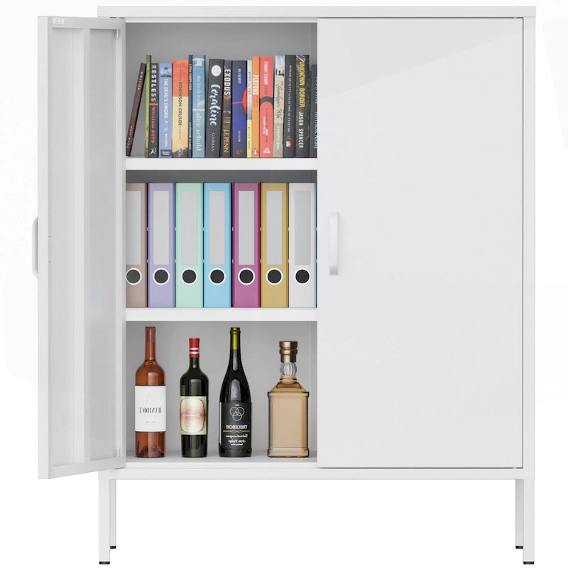 Meuble de rangement métallique à 4 portes avec ventilation