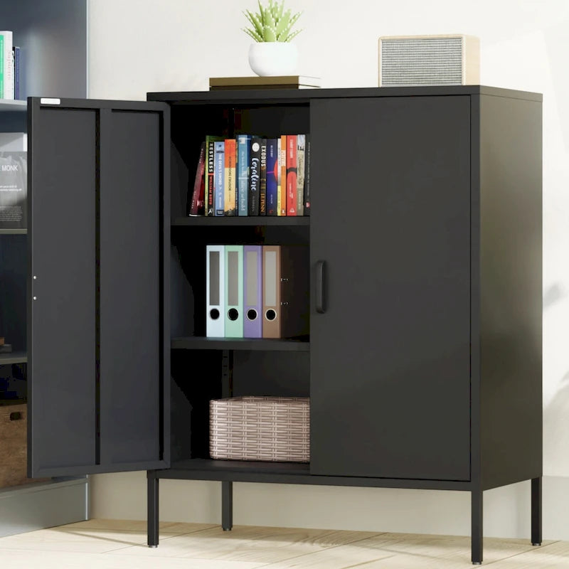 Meuble de rangement métallique à 4 portes avec ventilation