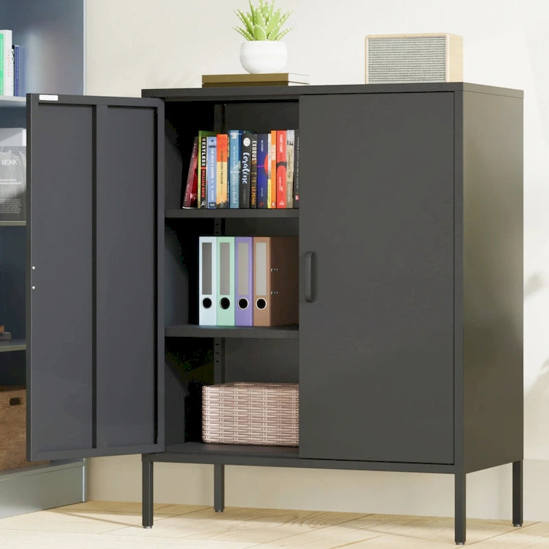 Meuble de rangement métallique à 4 portes avec ventilation