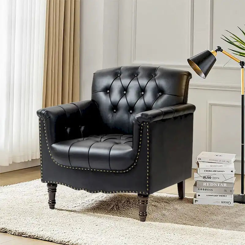 Fauteuil d'appoint capitonné du milieu du siècle