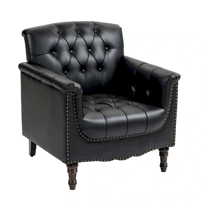 Fauteuil d'appoint capitonné du milieu du siècle