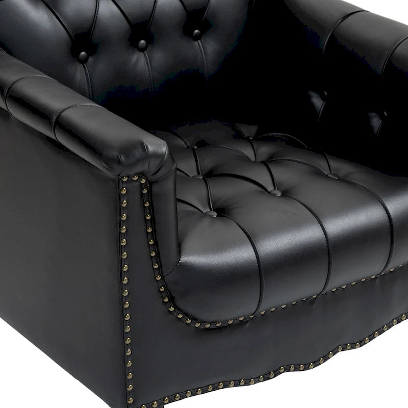 Fauteuil d'appoint capitonné du milieu du siècle