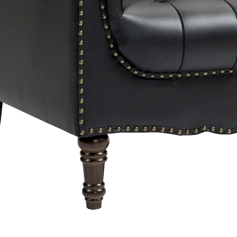 Fauteuil d'appoint capitonné du milieu du siècle