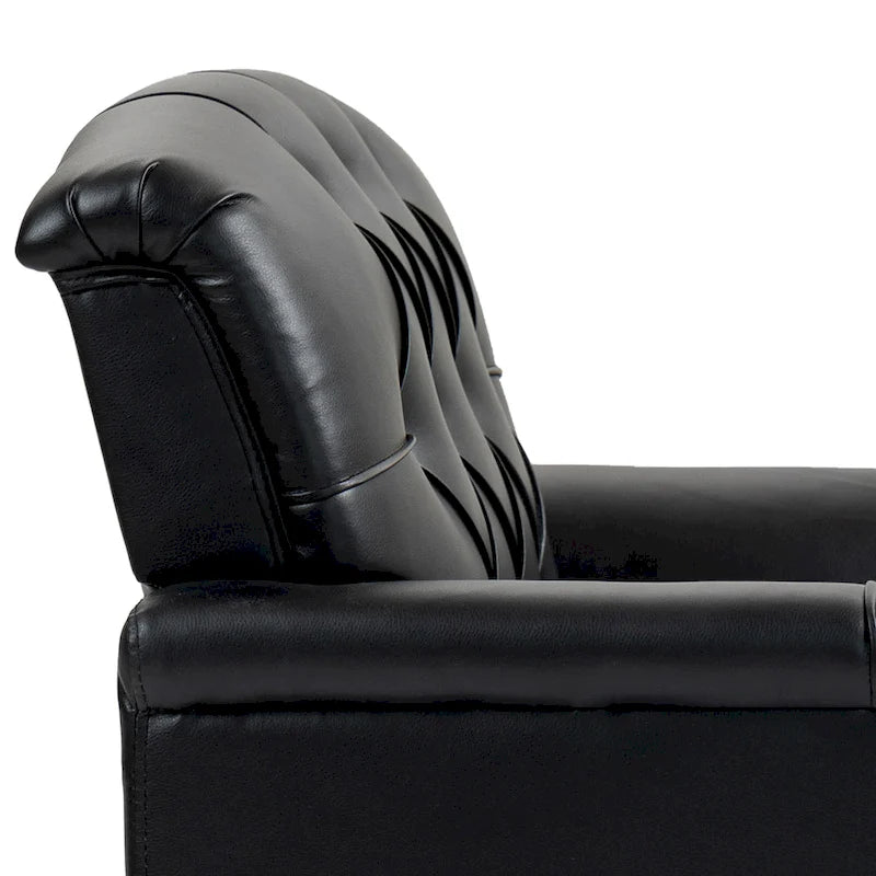 Fauteuil d'appoint capitonné du milieu du siècle