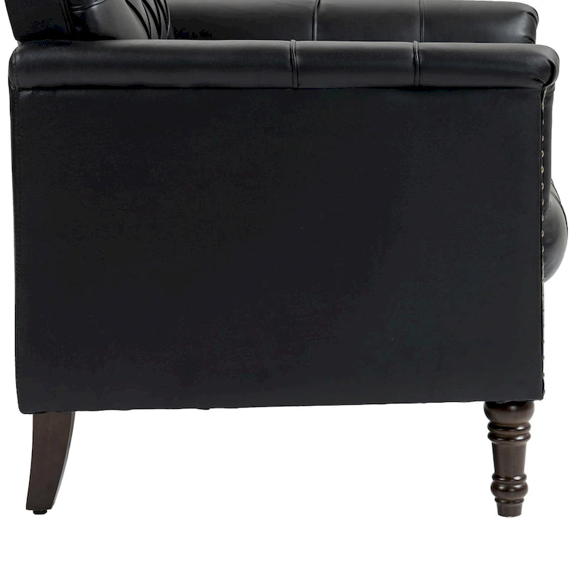 Fauteuil d'appoint capitonné du milieu du siècle