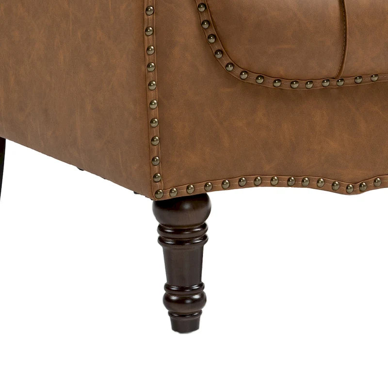 Fauteuil d'appoint capitonné du milieu du siècle