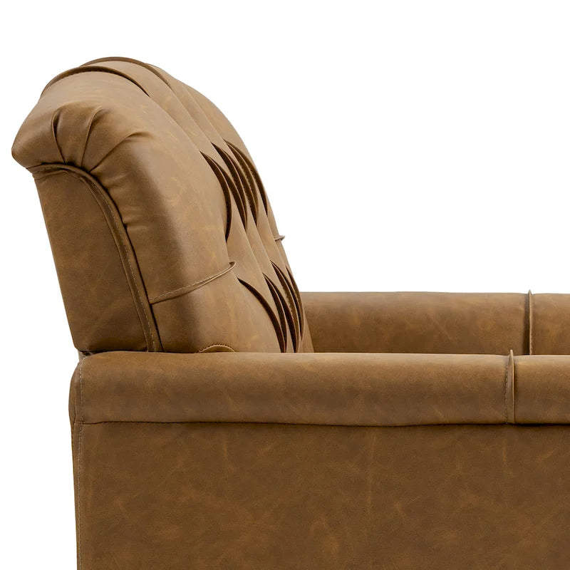 Fauteuil d'appoint capitonné du milieu du siècle