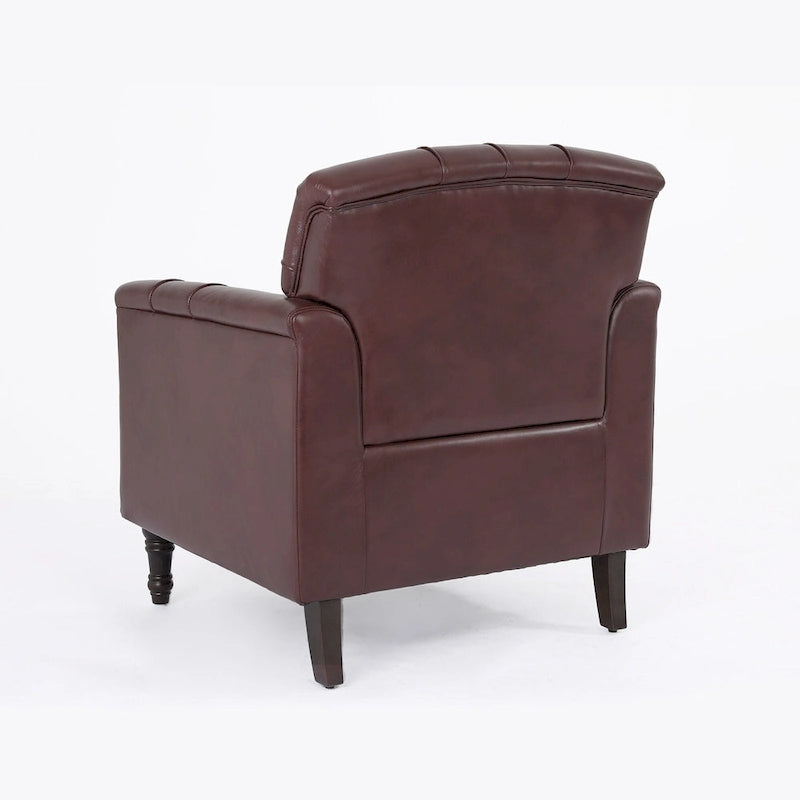 Fauteuil d'appoint capitonné du milieu du siècle