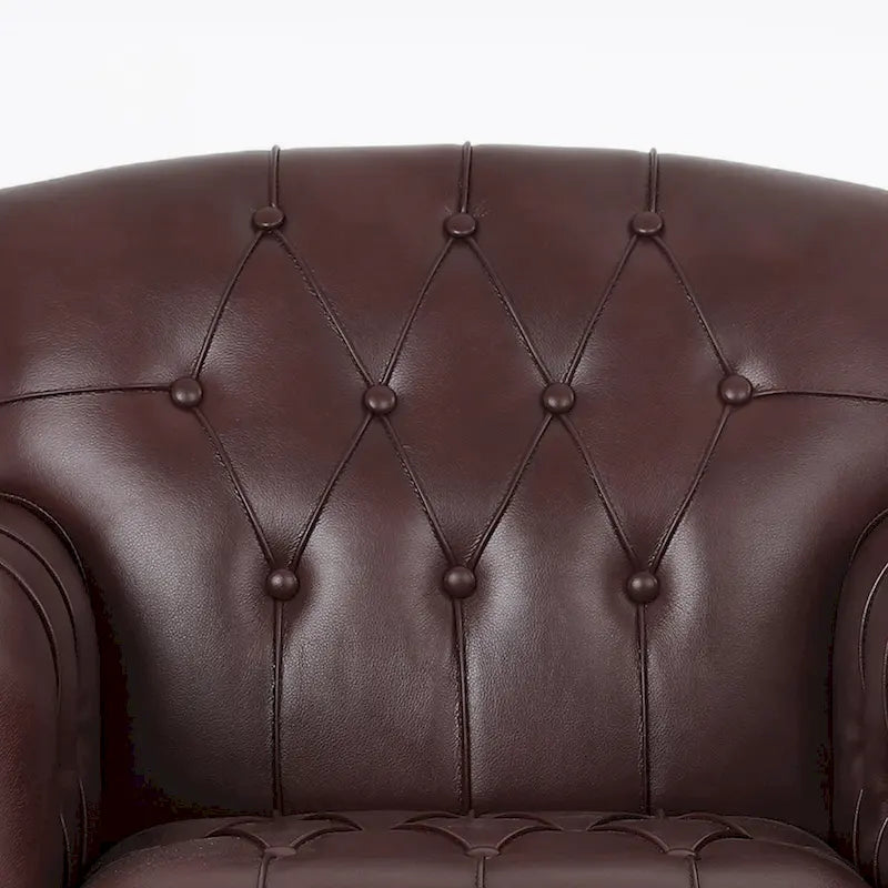 Fauteuil d'appoint capitonné du milieu du siècle