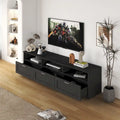 Meuble TV 70" avec rangement ouvert et tiroirs pour salon