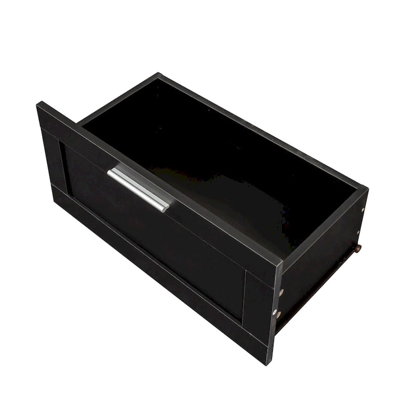 Meuble TV 70" avec rangement ouvert et tiroirs pour salon