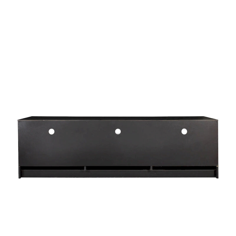 Meuble TV 70" avec rangement ouvert et tiroirs pour salon
