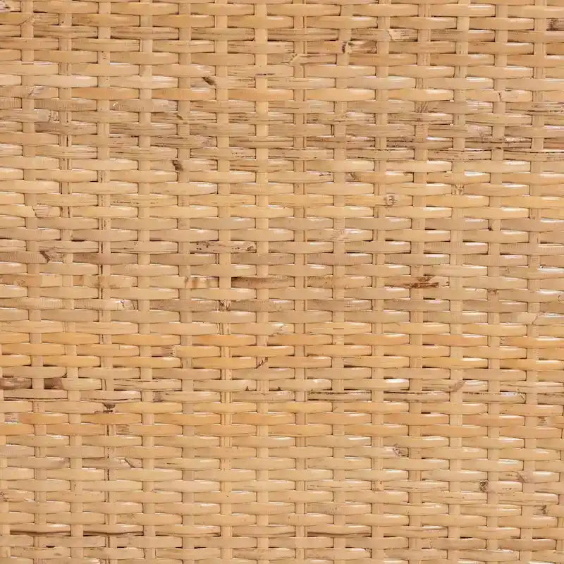 Tabouret de comptoir moderne bohème en rotin naturel et bois d'acacia