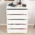 5 Drawers Chest with High Gloss Drawers With Light Storage Cabinet