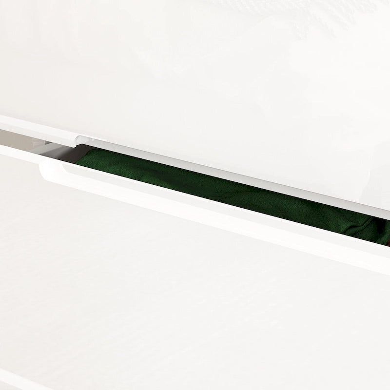 Commode 5 tiroirs avec finition haute brillance et éclairage LED