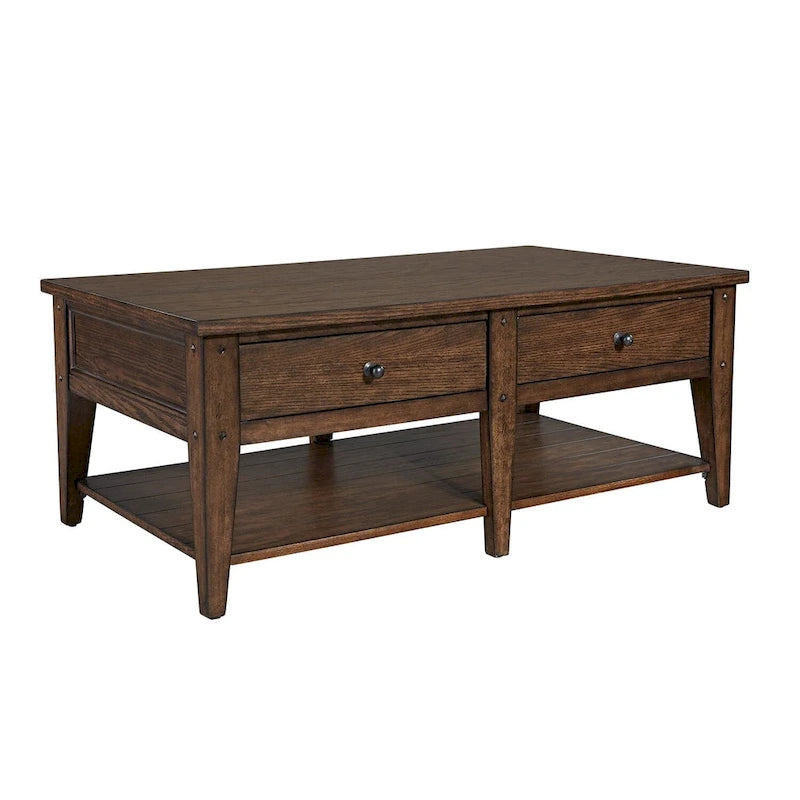 Table Basse Chêne Rustique Marron