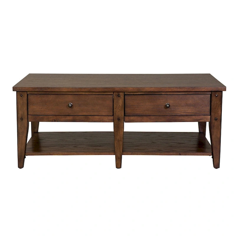 Table Basse Chêne Rustique Marron