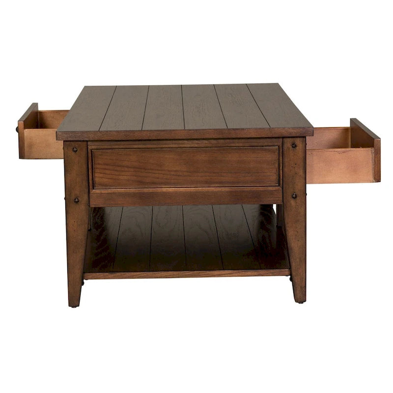 Table Basse Chêne Rustique Marron