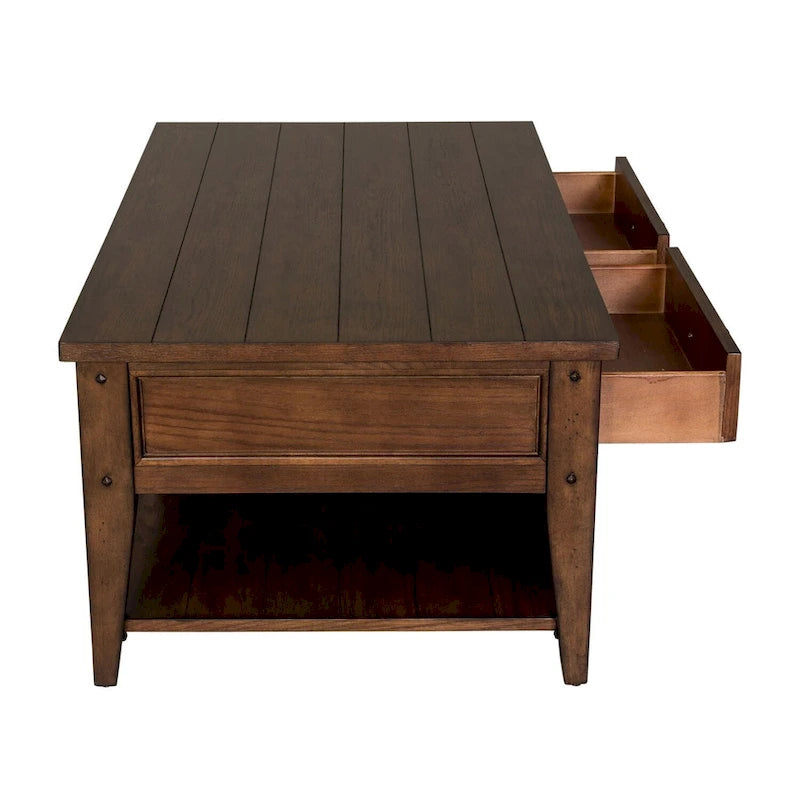 Table Basse Chêne Rustique Marron