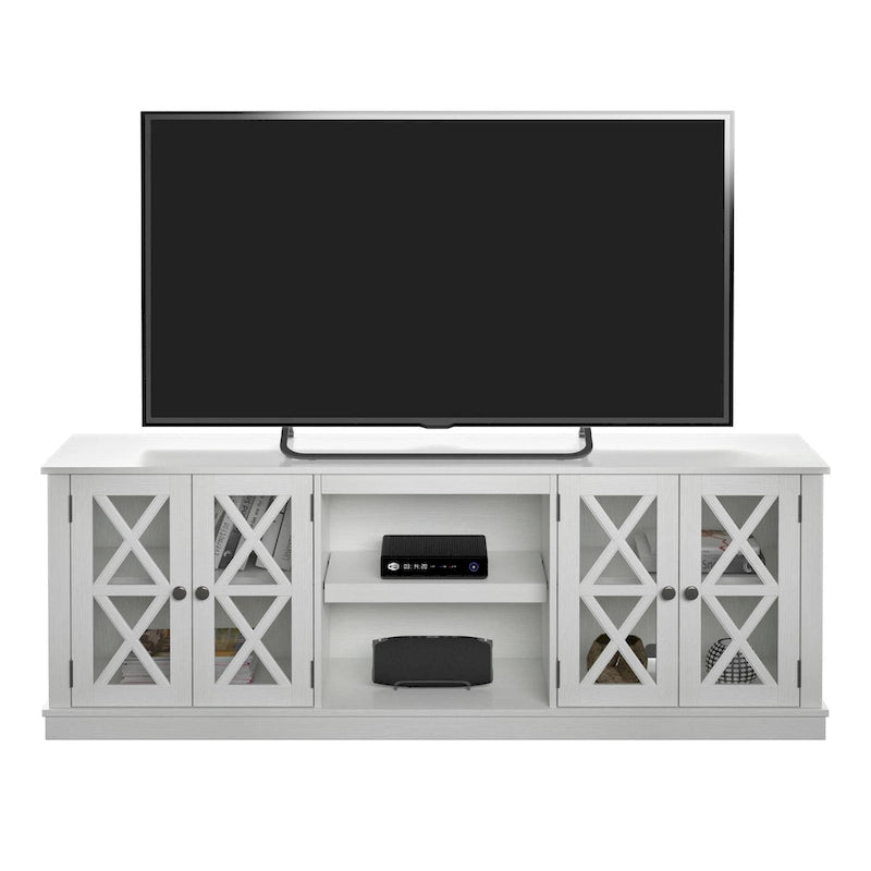 Meuble TV pour téléviseurs jusqu'à 80" - Blanc