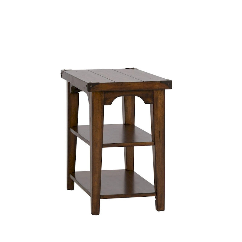 Table d'appoint marron roux