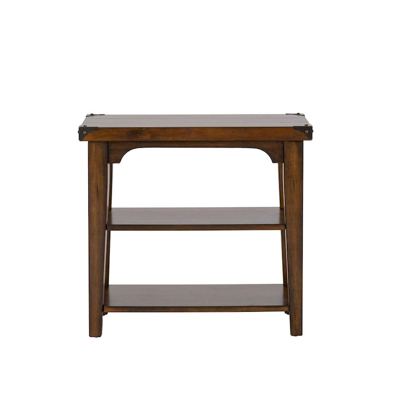 Table d'appoint marron roux