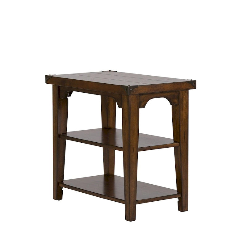 Table d'appoint marron roux
