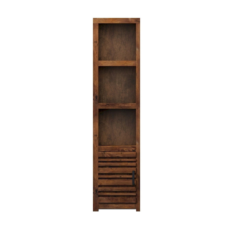 Meuble colonne gauche de 78 pouces, aucun assemblage requis, finition Whiskey