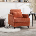 Fauteuil d'appoint rembourré moderne avec cadre en bois