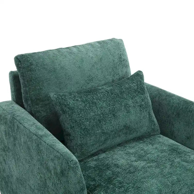 Fauteuil d'appoint rembourré moderne avec cadre en bois