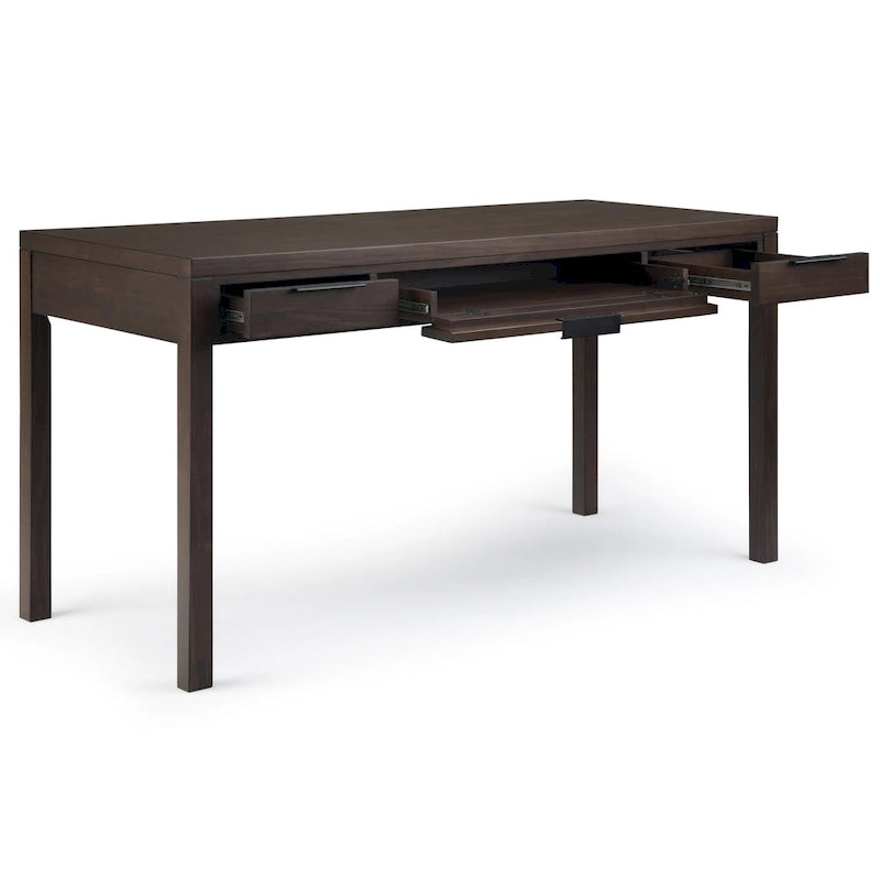 Bureau contemporain en bois massif de 152 cm de large