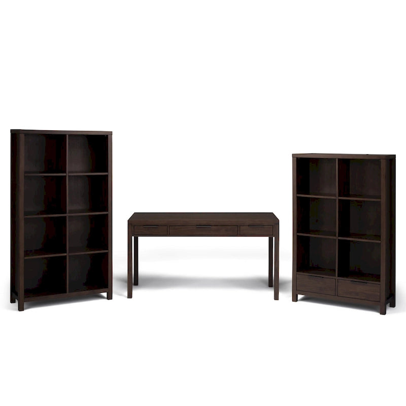 Bureau contemporain en bois massif de 152 cm de large