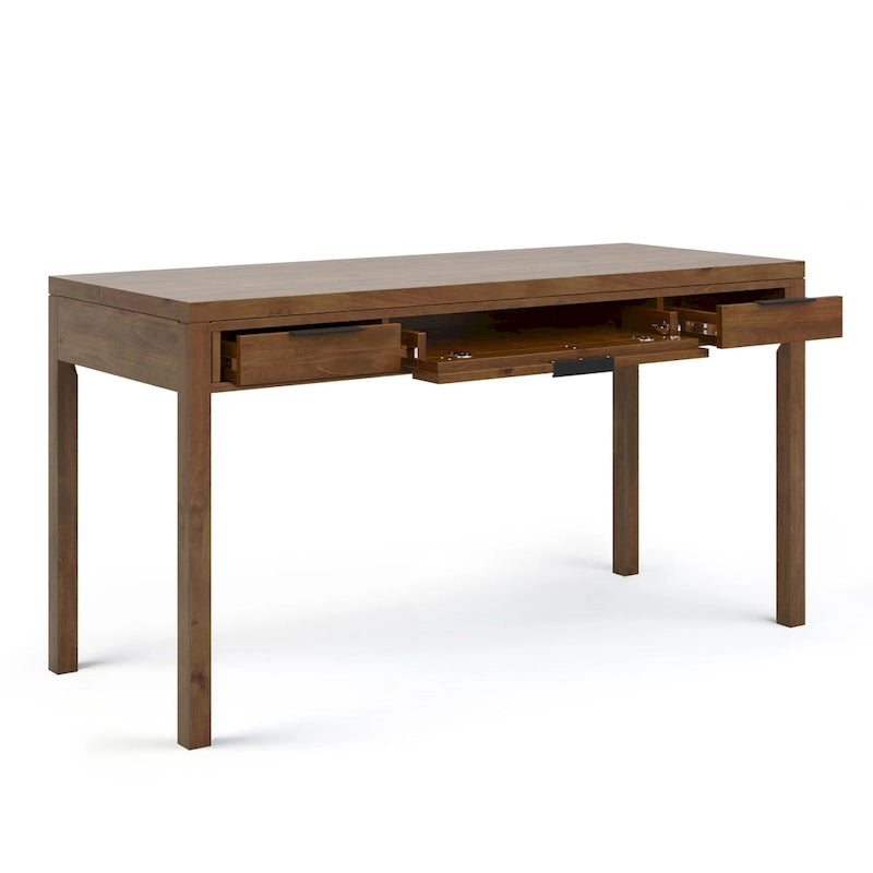 Bureau contemporain en bois massif de 152 cm de large