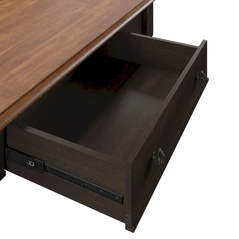 Bureau ancien à 1 tiroir avec station de recharge