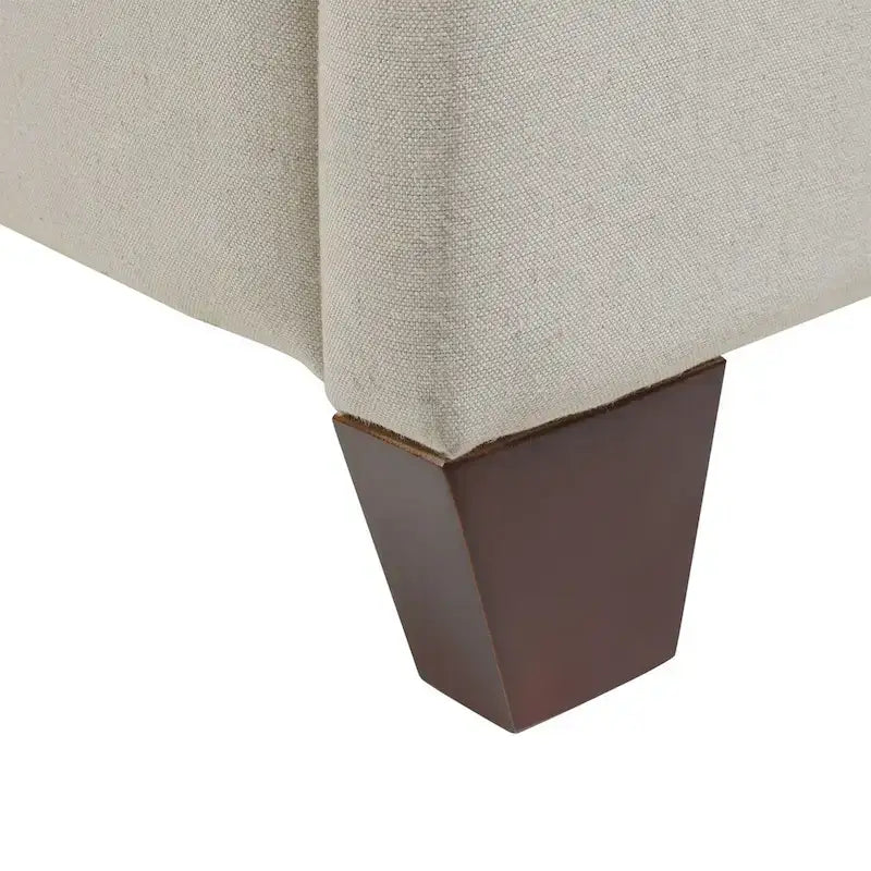 Lit plateforme King avec tête de lit capitonnée à oreilles