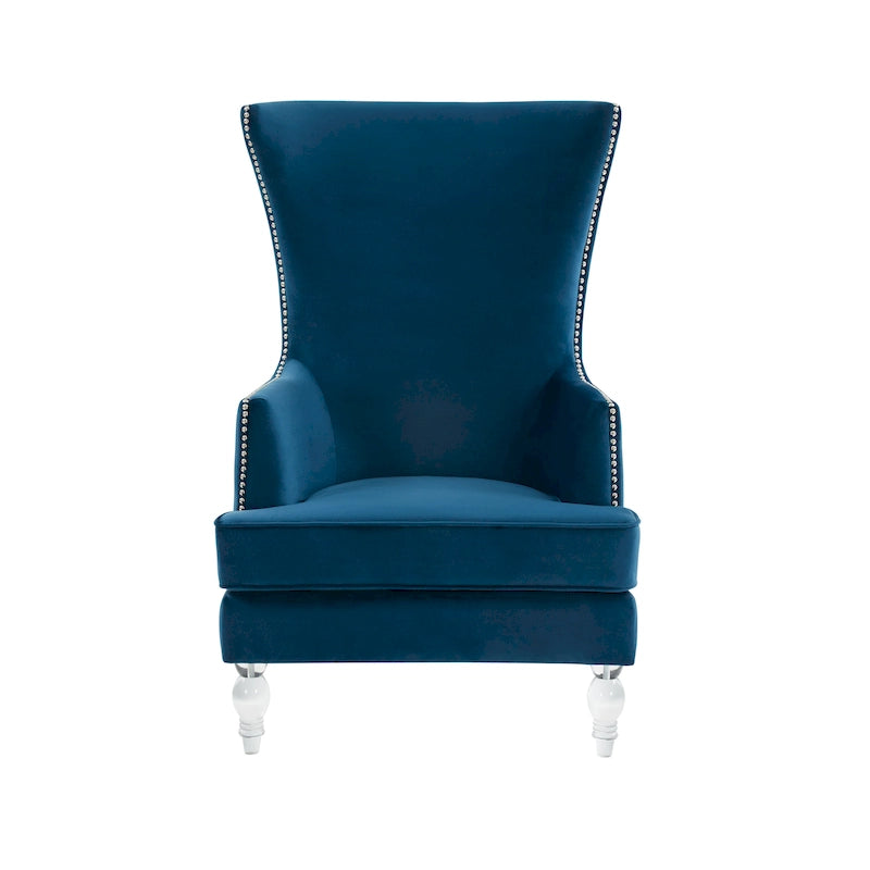 Fauteuil d'appoint moderne en velours à oreilles - 29Lx32Px45H