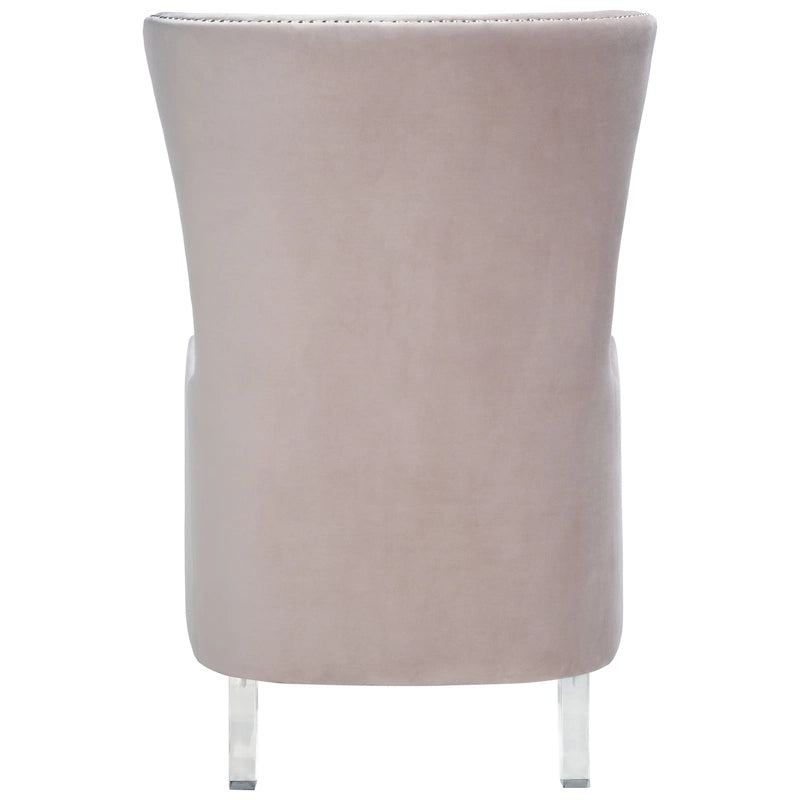 Fauteuil d'appoint moderne en velours à oreilles - 29Lx32Px45H