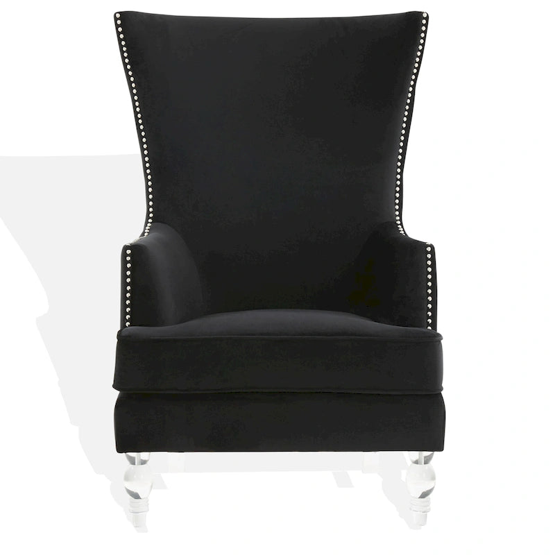 Fauteuil d'appoint moderne en velours à oreilles - 29Lx32Px45H