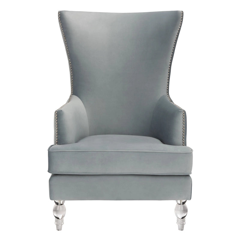 Fauteuil d'appoint moderne en velours à oreilles - 29Lx32Px45H