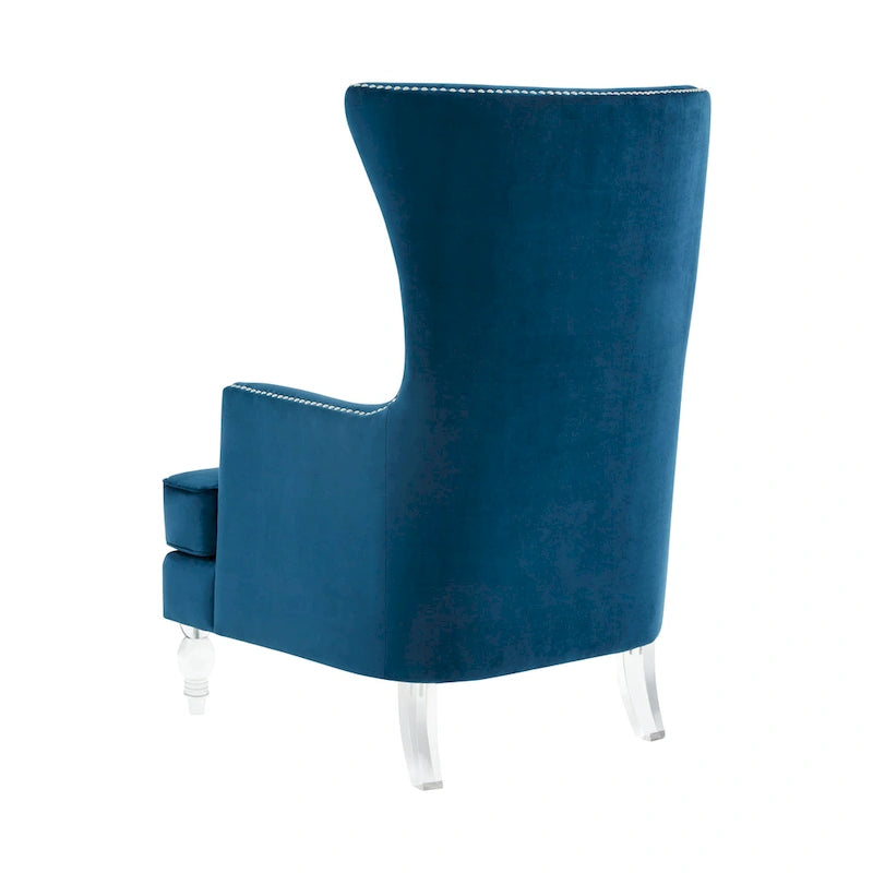 Fauteuil d'appoint moderne en velours à oreilles - 29Lx32Px45H