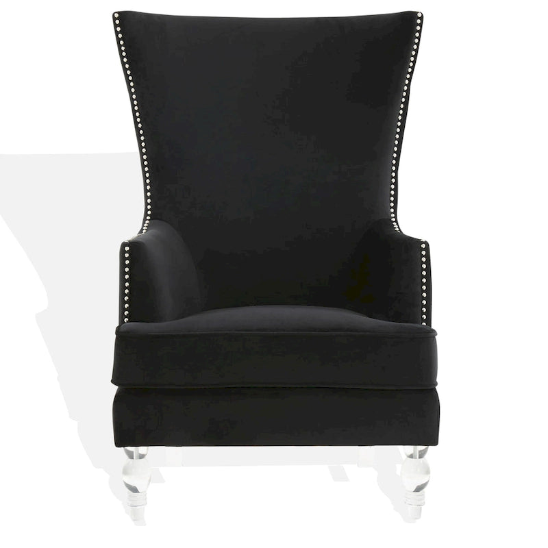 Fauteuil d'appoint moderne en velours à oreilles - 29Lx32Px45H