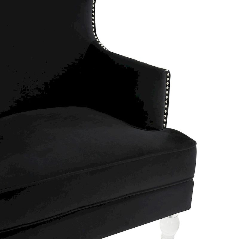 Fauteuil d'appoint moderne en velours à oreilles - 29Lx32Px45H